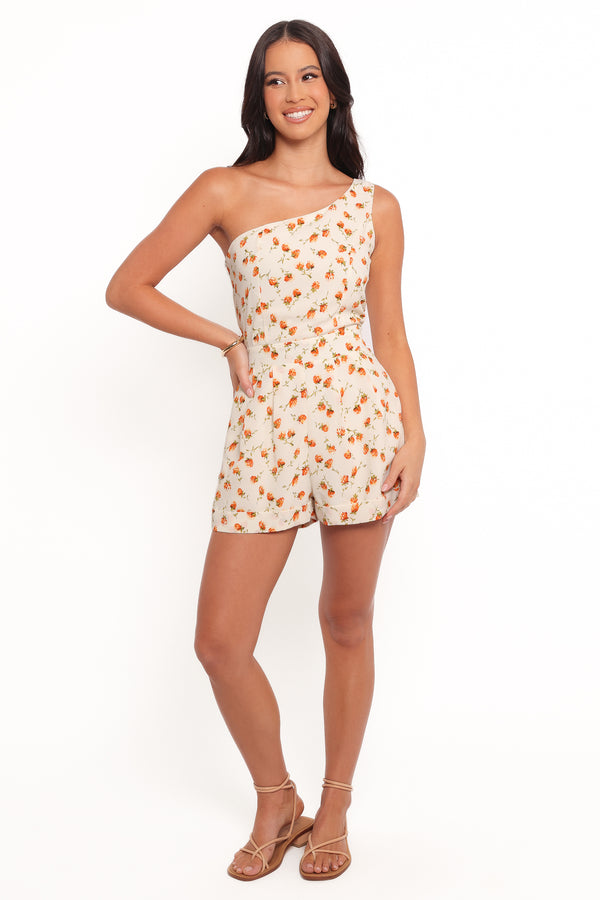 Jorja Playsuit - Cream Floral