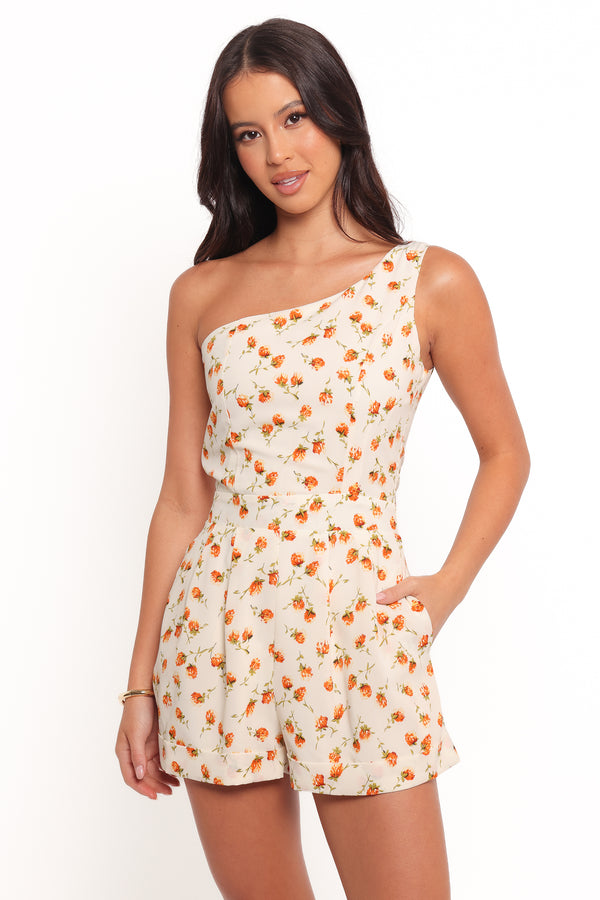 Jorja Playsuit - Cream Floral