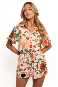 Josie Tie Waist Playsuit - Elodie