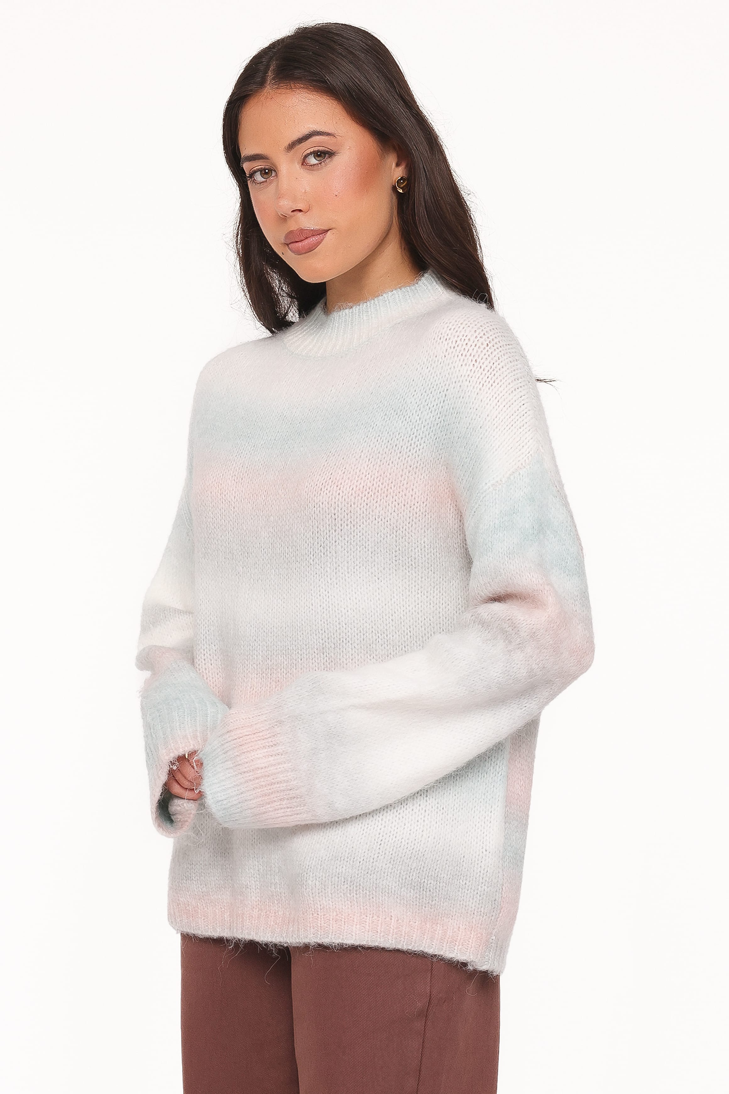 Joy Knit Sweater - Pale Blue Stripe