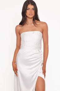 Kara Strapless Maxi Dress - White