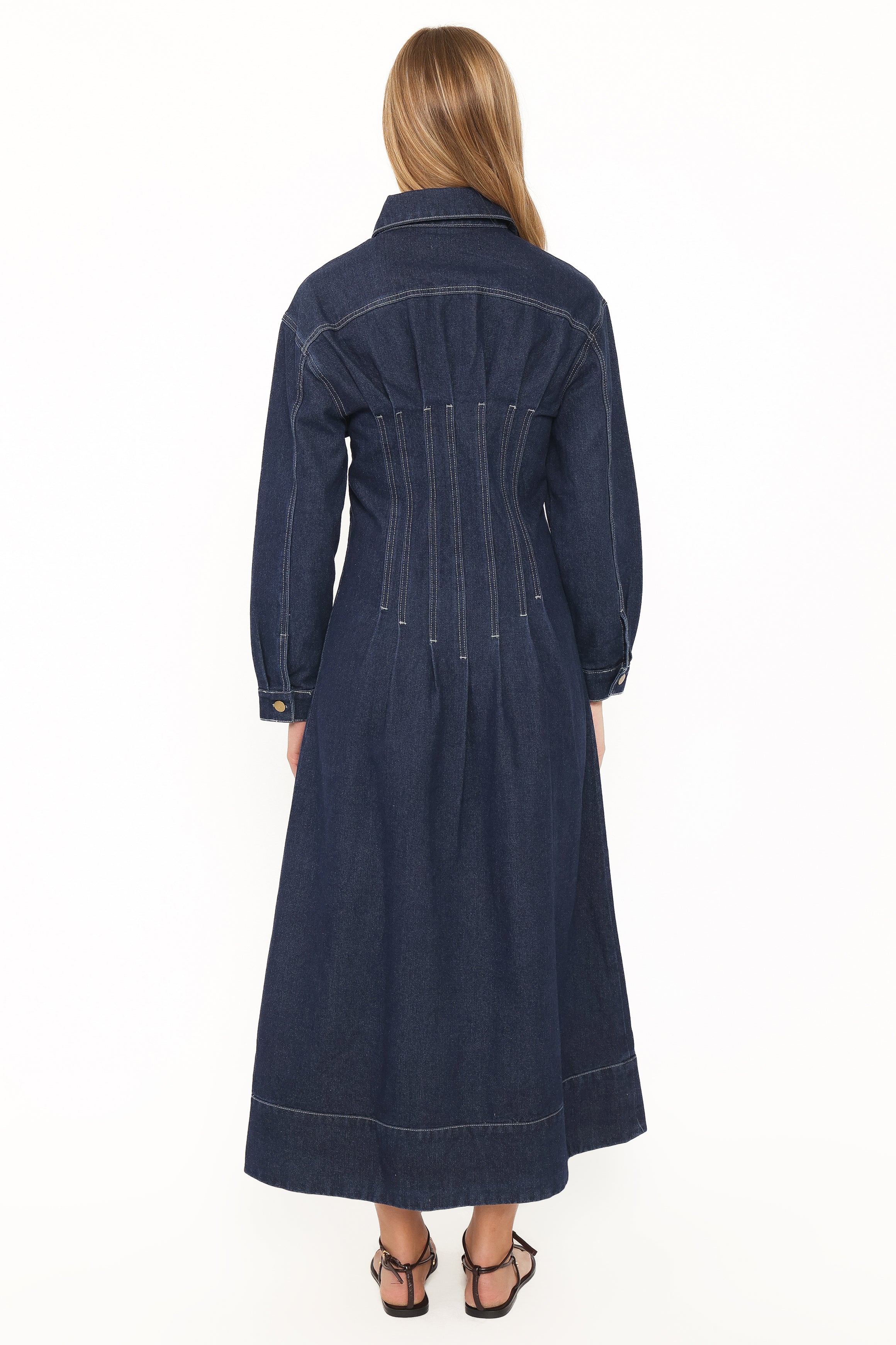 Karlen Denim Maxi Dress - Indigo