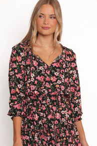 Kealan Dress - Black Floral