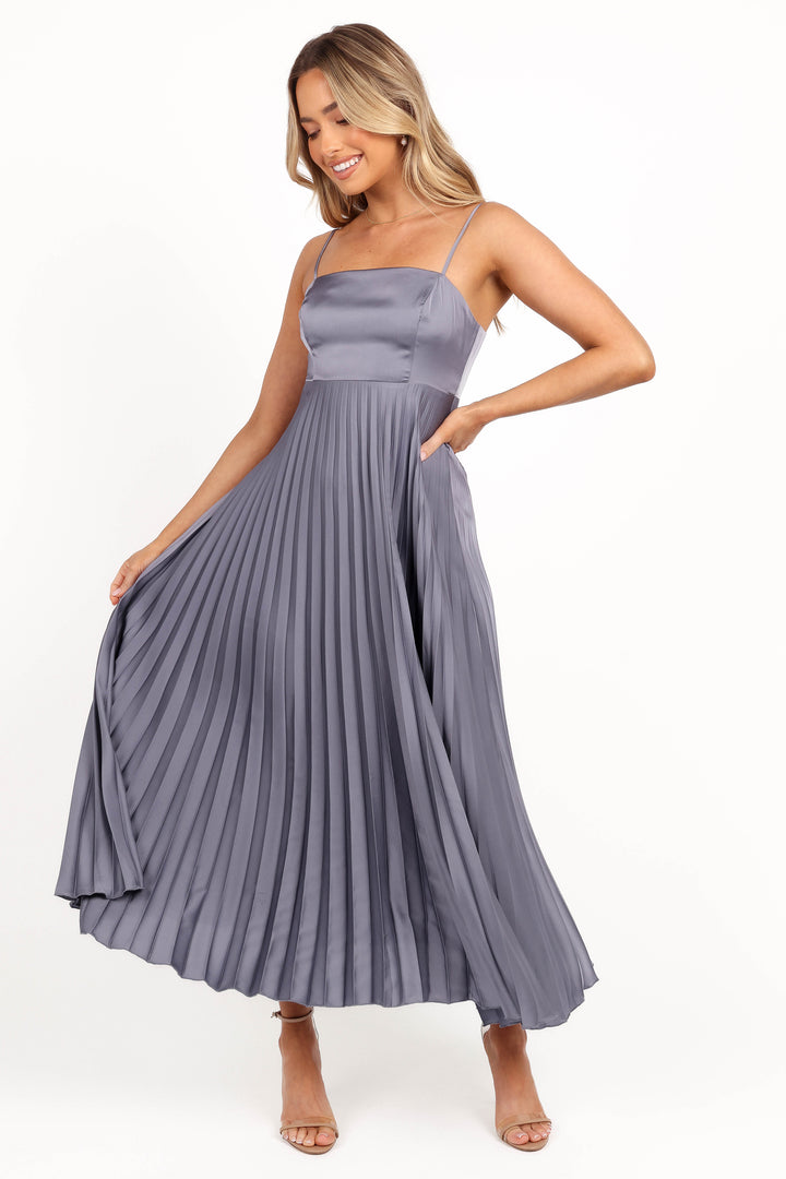 Collective Dress - Keegan Maxi Dress - Steel Gray fourth image