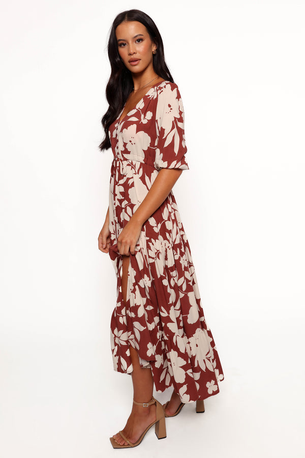 Kelda Dress - Rust Floral