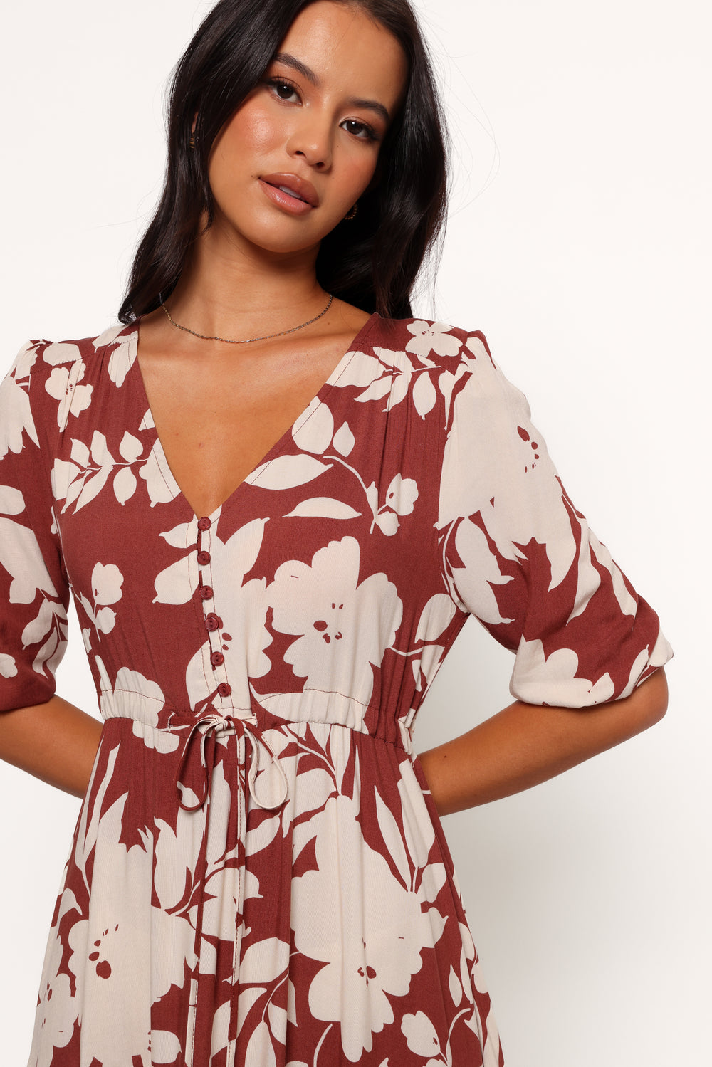 Kelda Dress - Rust Floral