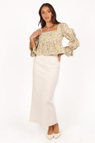 Kenny Top - Yellow Floral