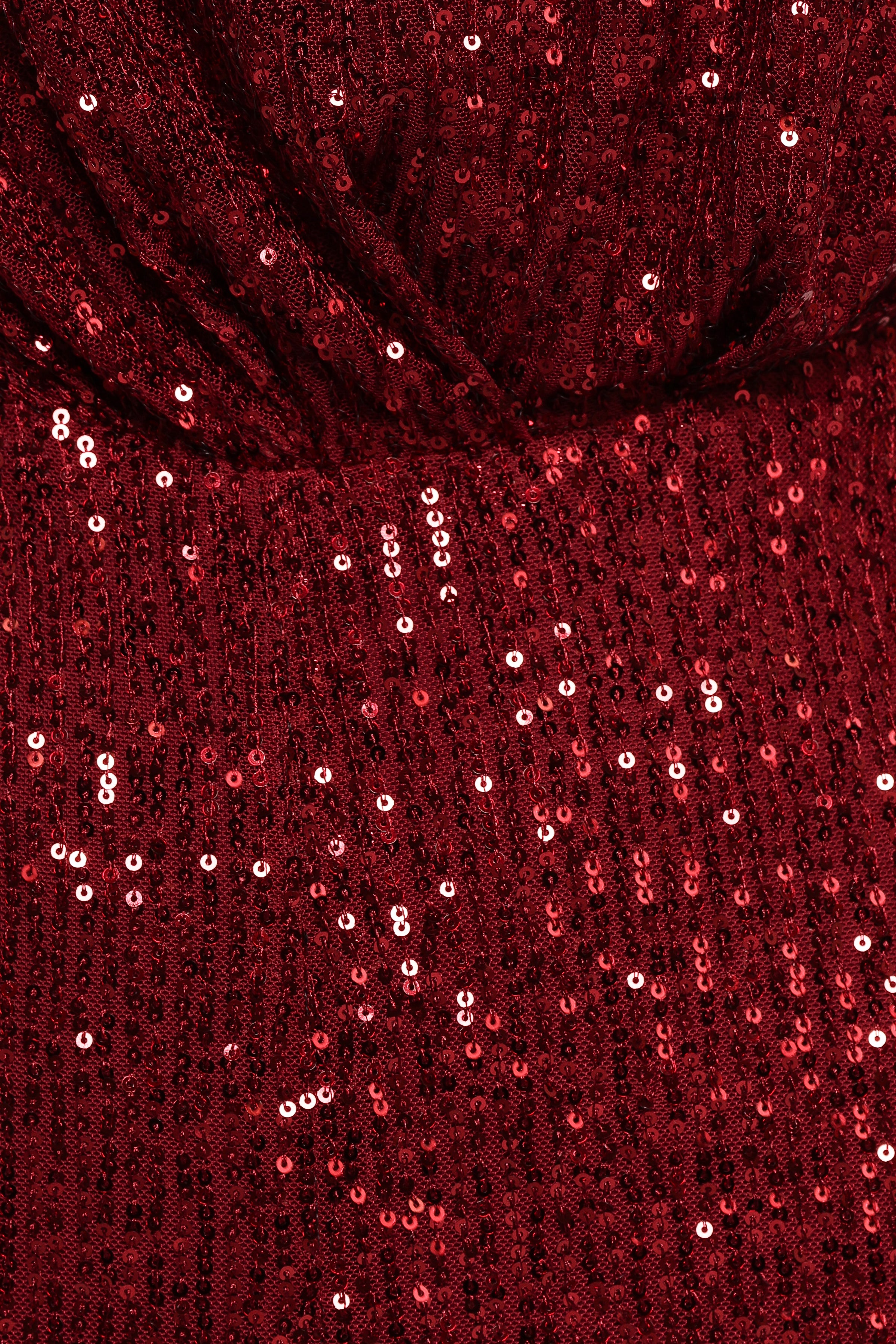 Khianna Sequin One Shoulder Jumpsuit - Red