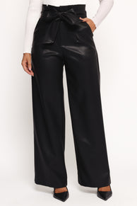 Kieran Faux Leather Pant - Black