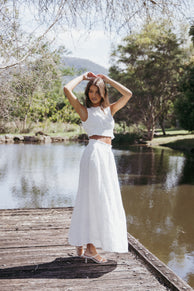 Kimora Maxi Skirt - White