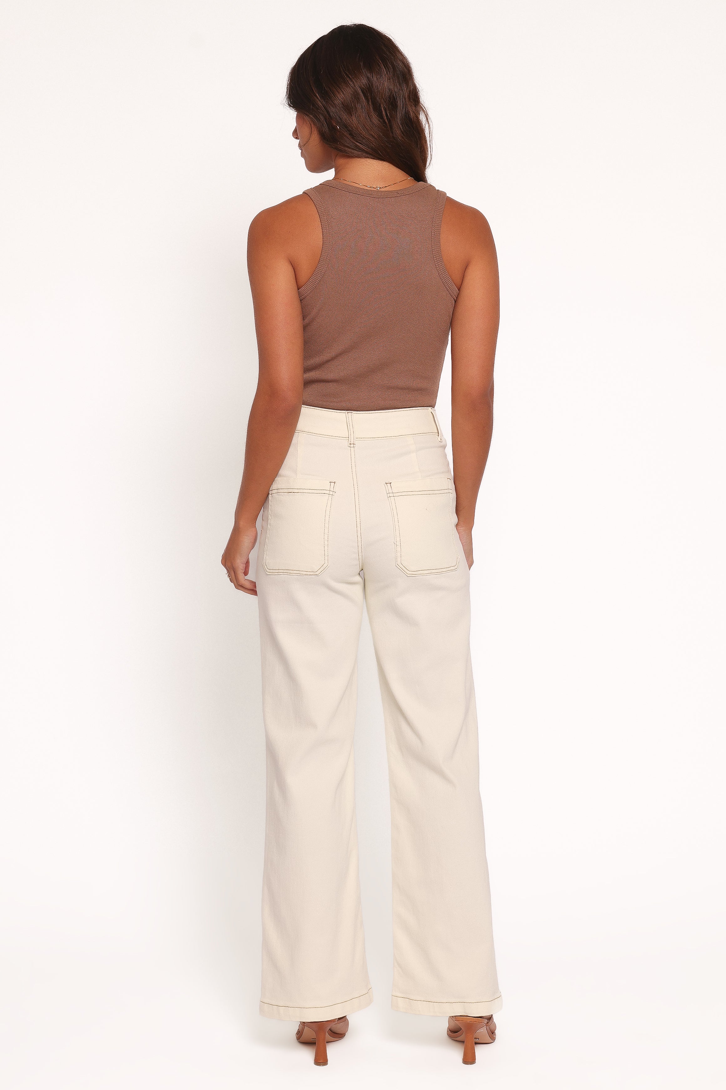 Kiran Wide Leg Pant - Sand