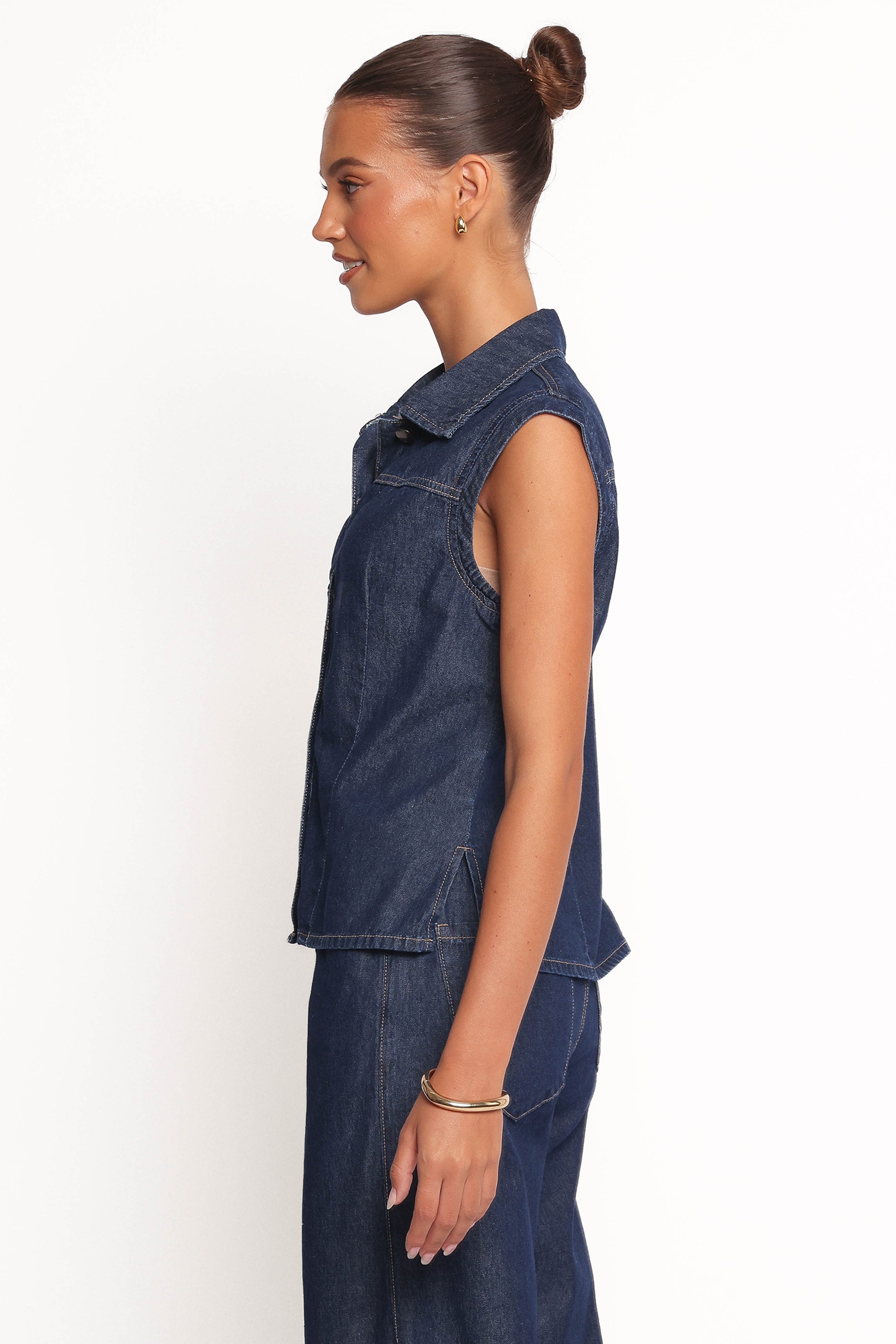 Kyrie Denim Top - Indigo