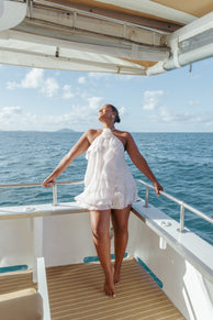 Kit Ruffled Skort Set - White Polka Dot