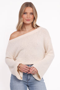 Kosas Off Shoulder Knit Top - Cream