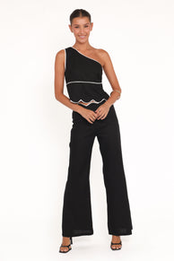 Lacy Pant Set - Black