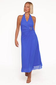 Laguna Halter Maxi Dress - Cobalt Blue