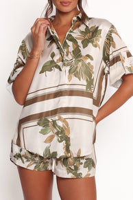 Lara Shirt - Olive Print