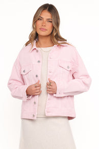 Larosa Denim Jacket - Dusty Pink