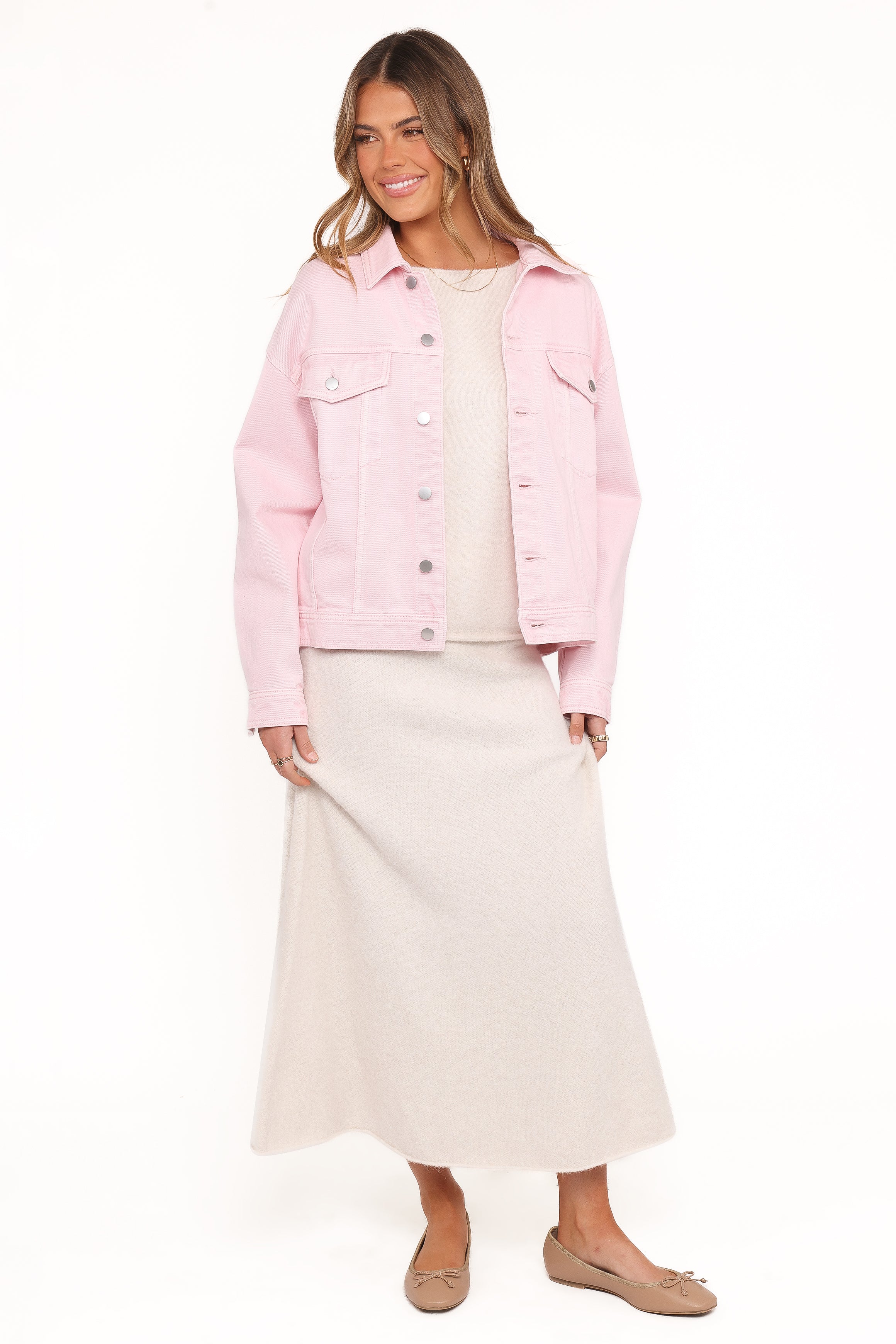 Larosa Denim Jacket - Dusty Pink