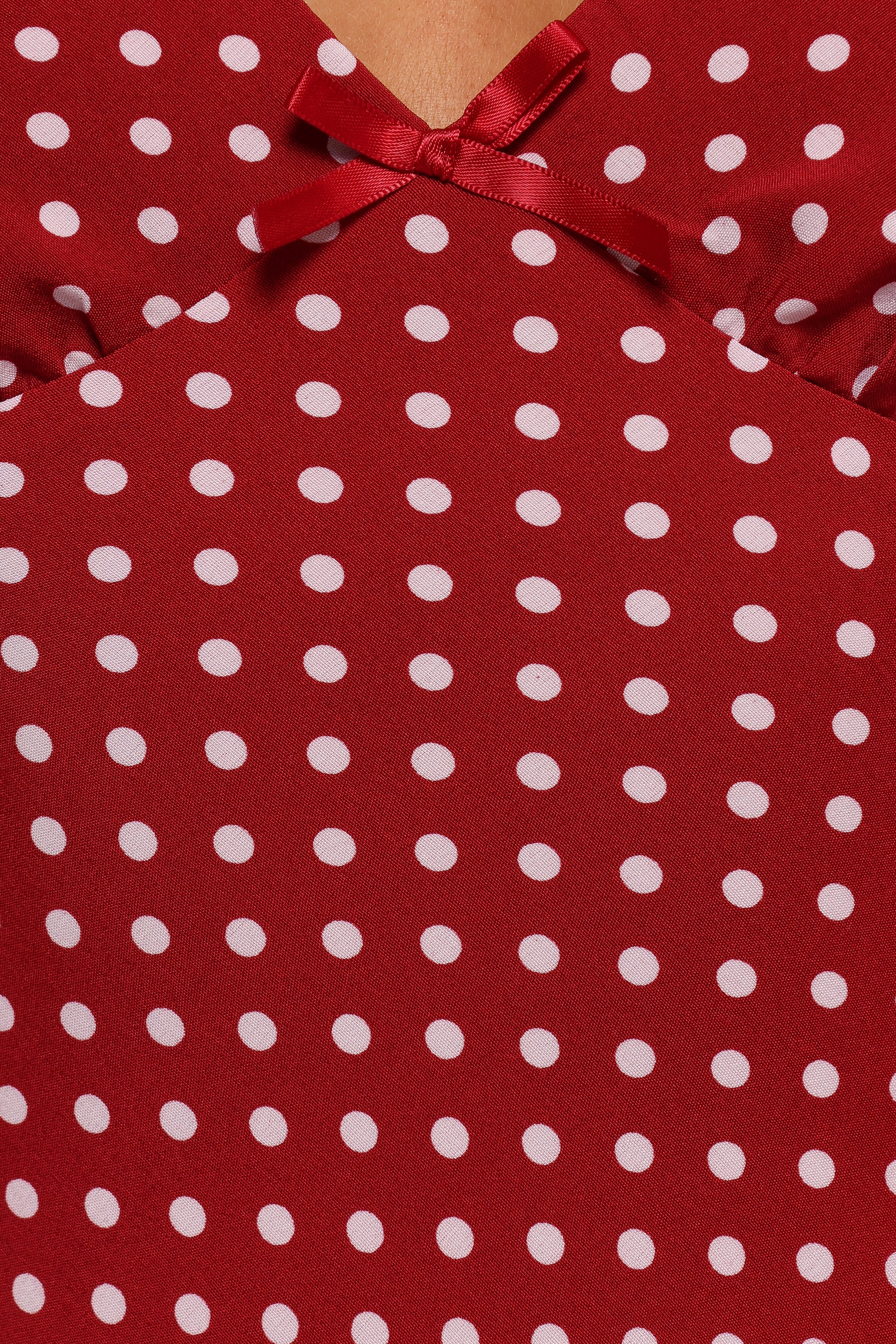 Leni Maxi Dress - Red Polka Dot