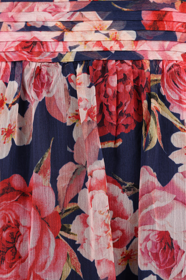 Lennon Halterneck Maxi Dress - Navy Floral