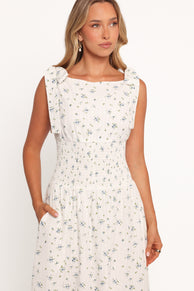 Leticia Midi Dress - Blue Ditsy Floral