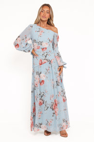 Levine Maxi Dress - Blue Floral