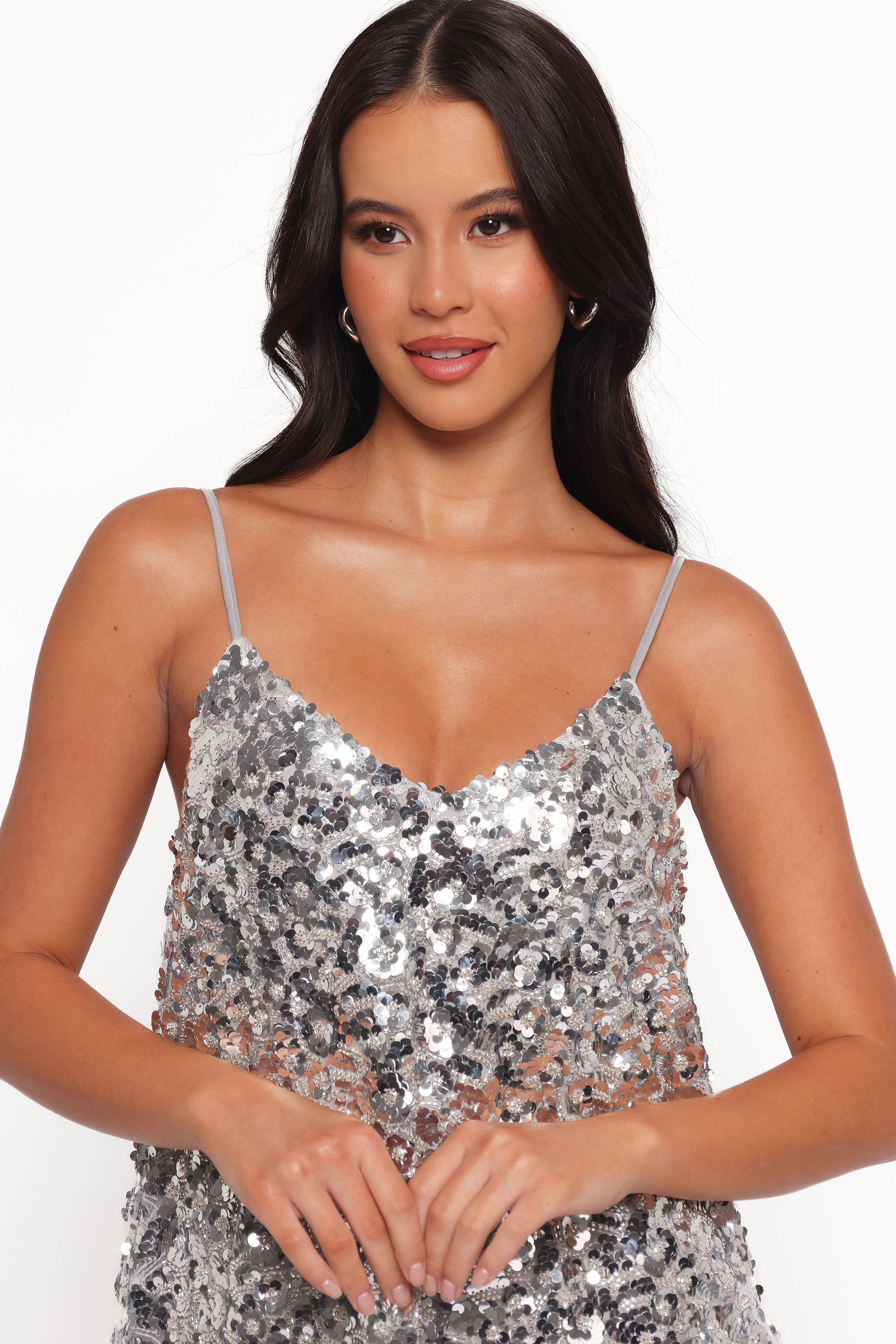 Lexa Midi Dress - Silver