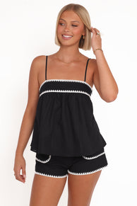 Lila Short Set - Black Cream