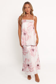 Lila Top - Pink White Floral