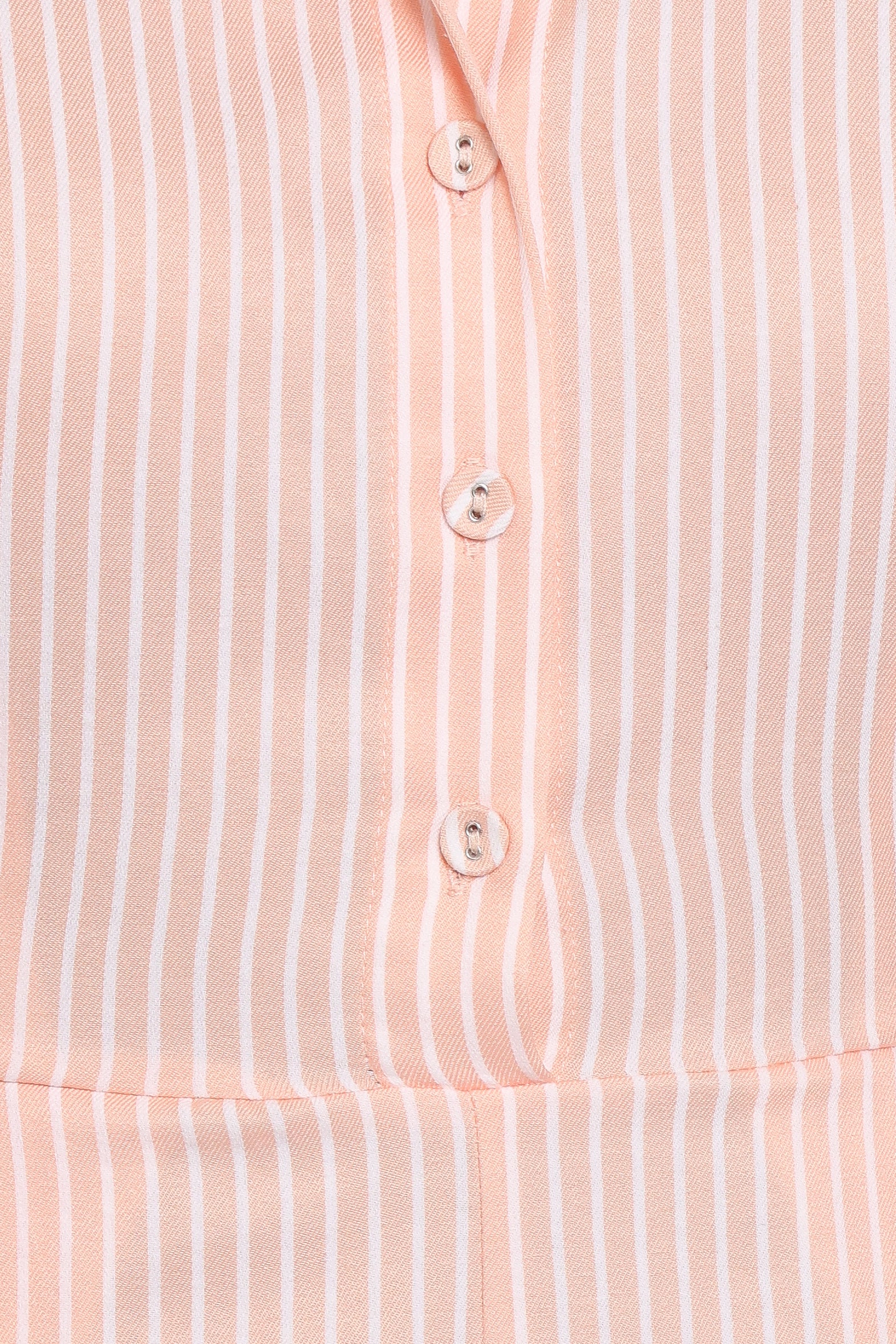 Linda Button Up Playsuit - Peach