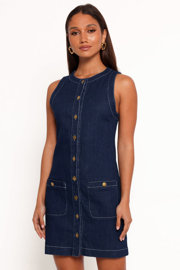 Lisa Mini Dress - Medium Denim