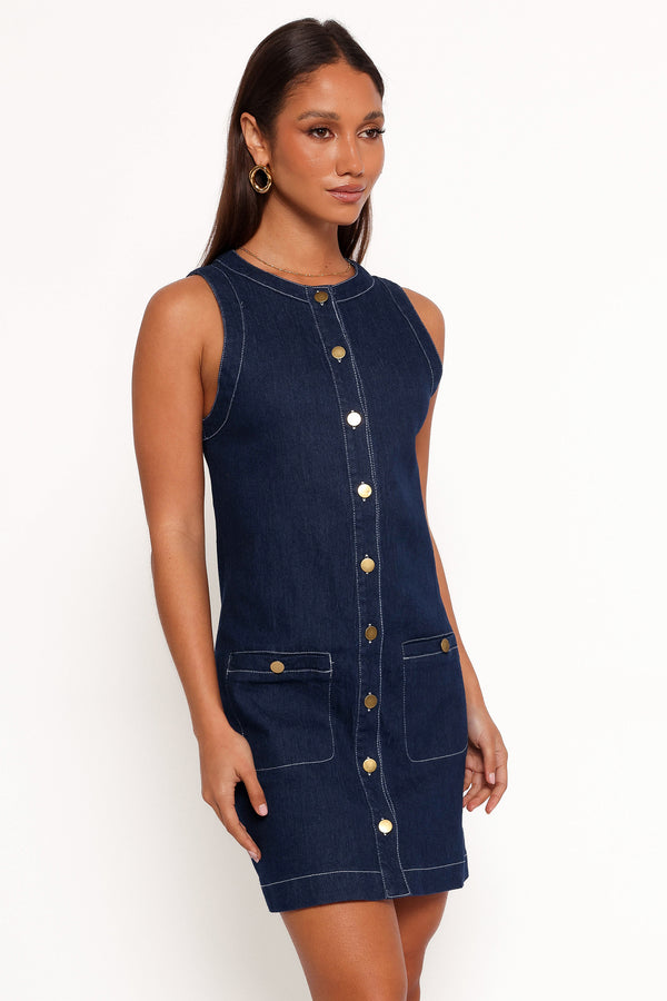 Lisa Mini Dress - Medium Denim