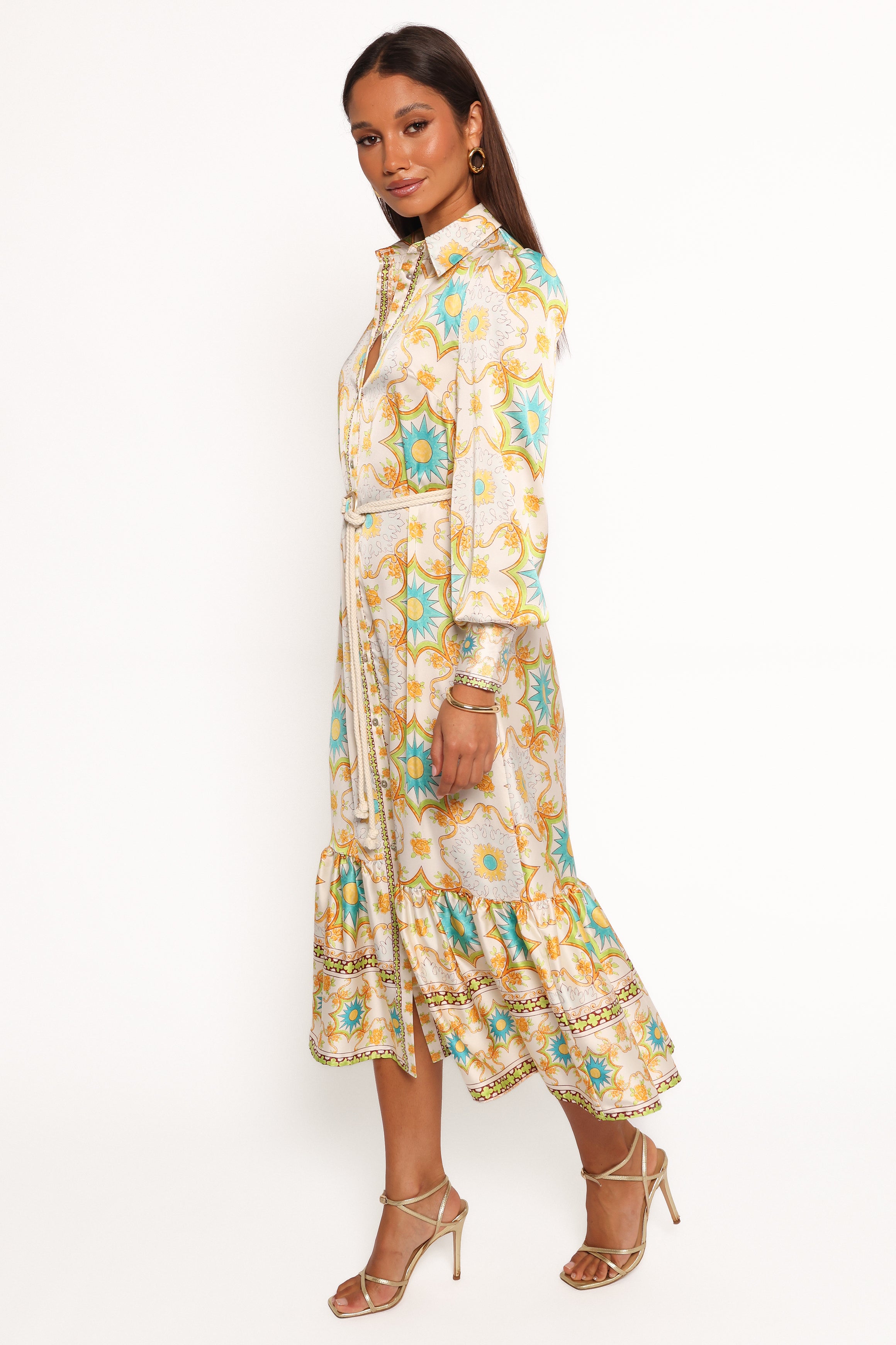 Lorena Maxi Dress - White Multi