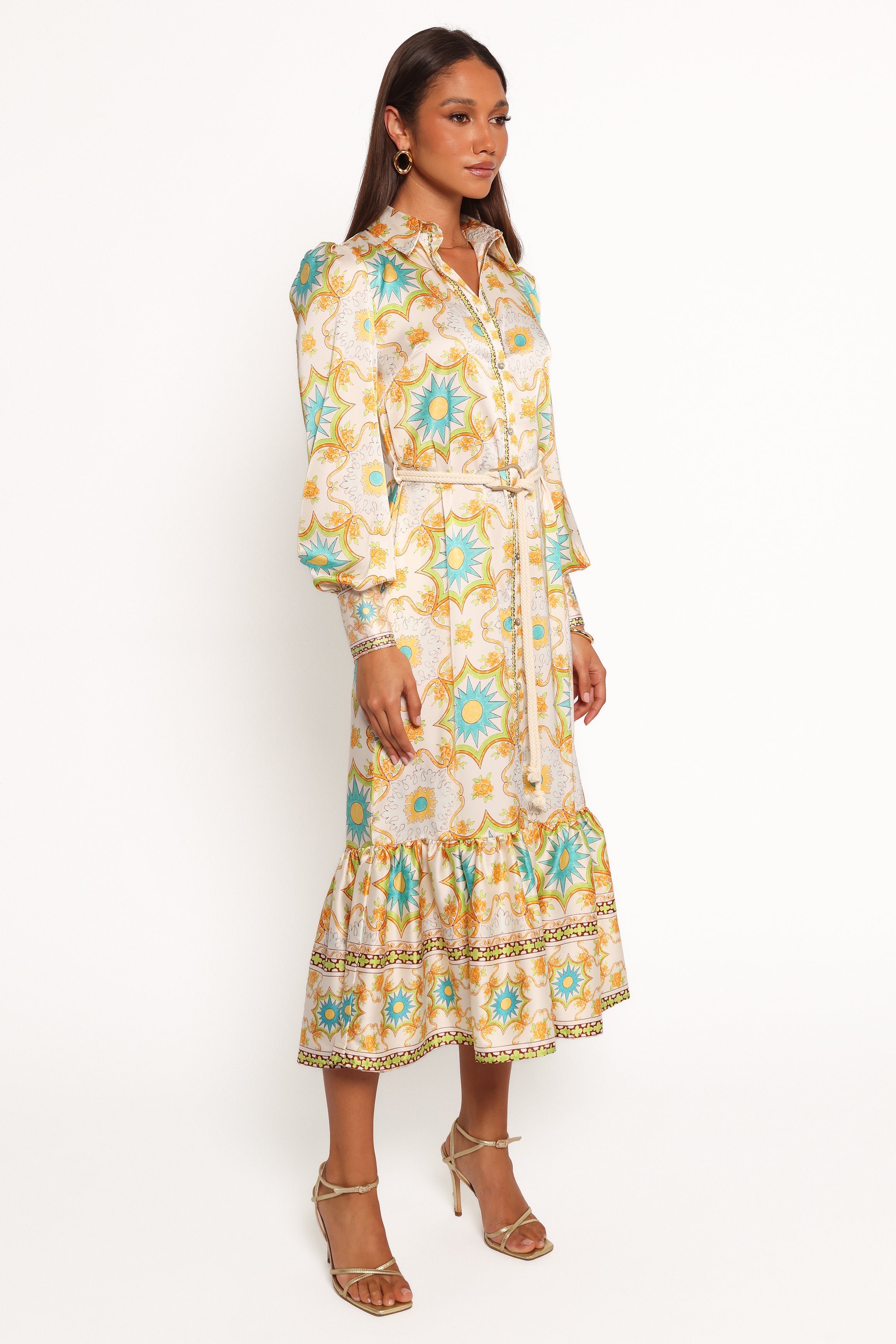 Lorena Maxi Dress - White Multi