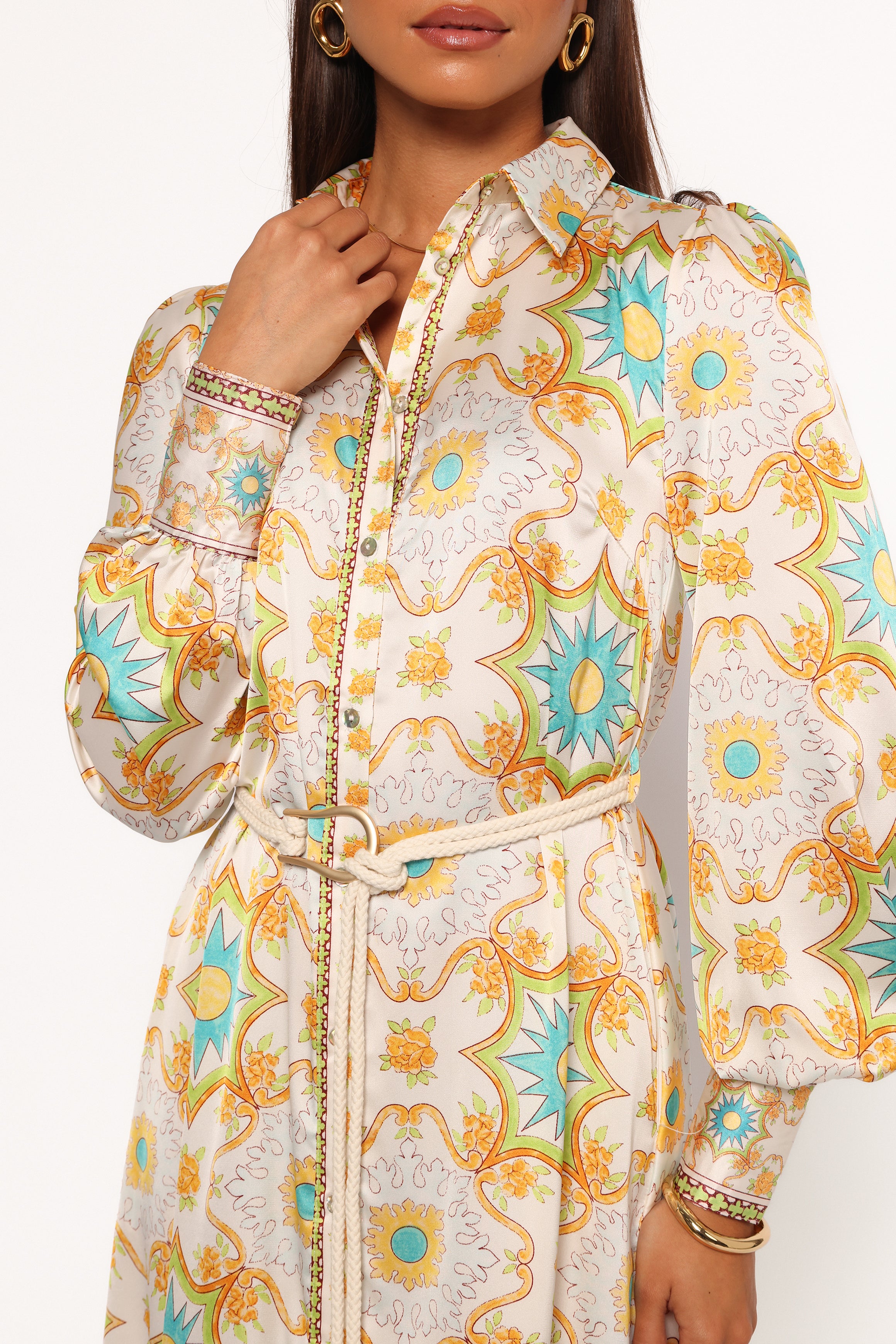 Lorena Maxi Dress - White Multi