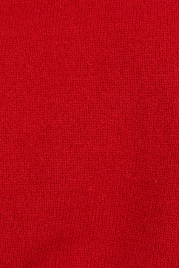 Luda Mockneck Knit Sweater - Red