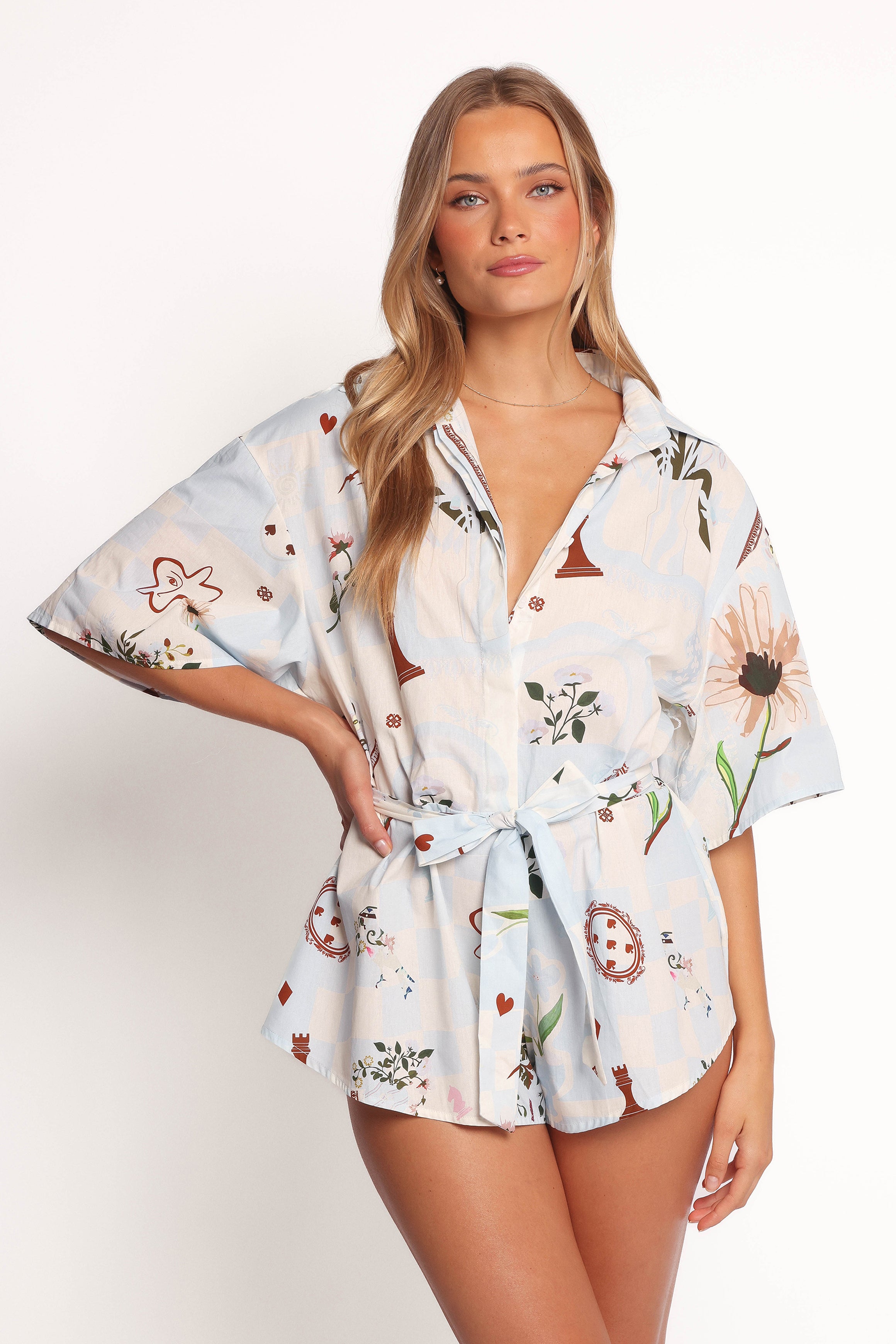 Luisa Playsuit - Blue Floral