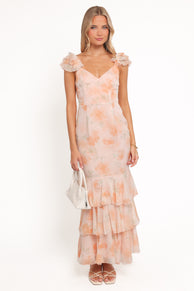 Lydia Maxi Dress - Pink Floral