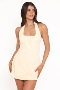Lyns Halterneck Mini Dress - Butter
