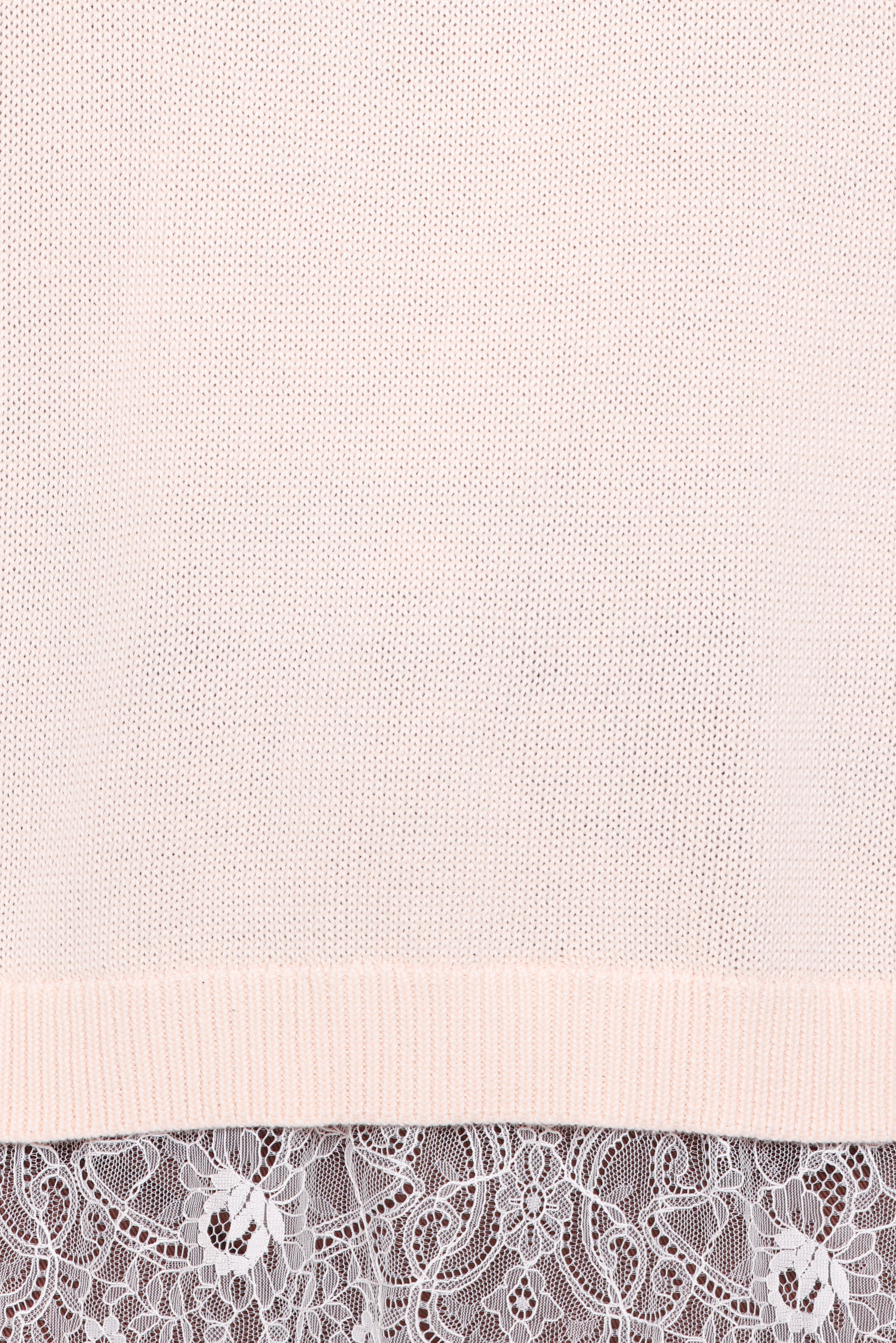 Mabel Lace Trim Sweater - Cream White