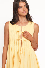 Madeline Mini Dress - Butter Yellow
