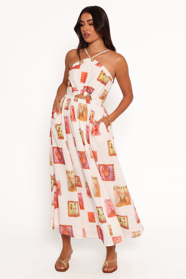 Madi Maxi Dress - White Multi