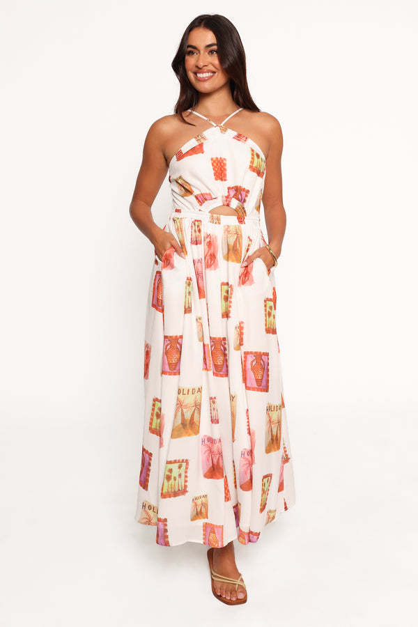 Madi Maxi Dress - White Multi