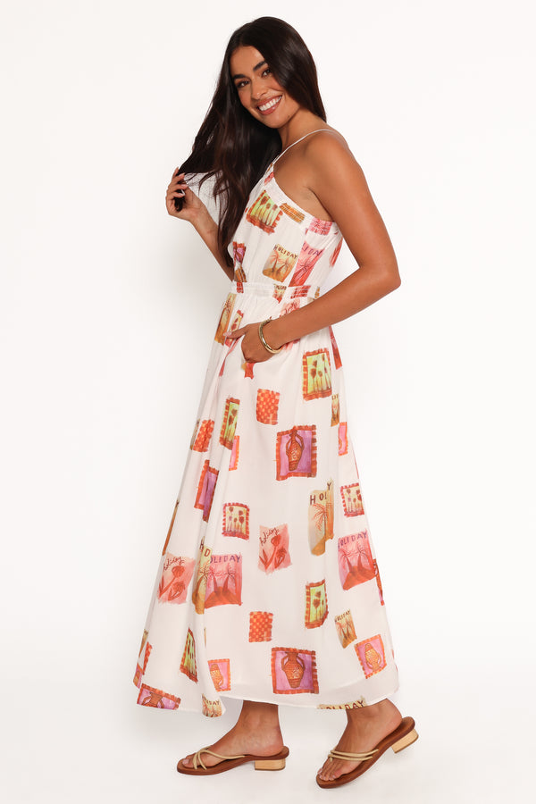 Madi Maxi Dress - White Multi