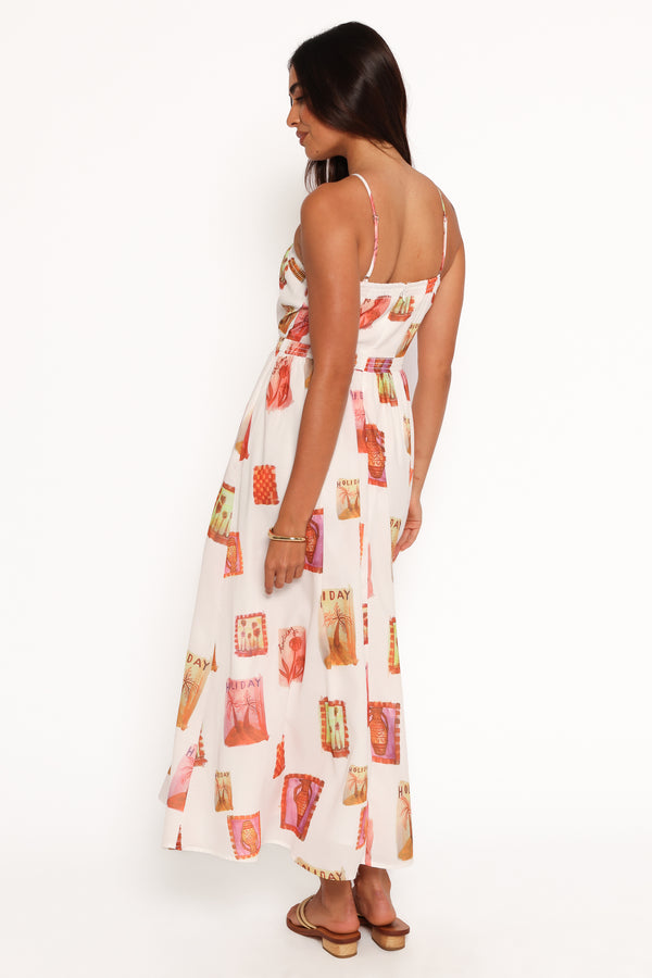 Madi Maxi Dress - White Multi