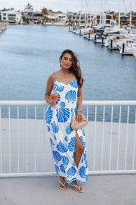 Maevi Maxi Dress - Blue Shell