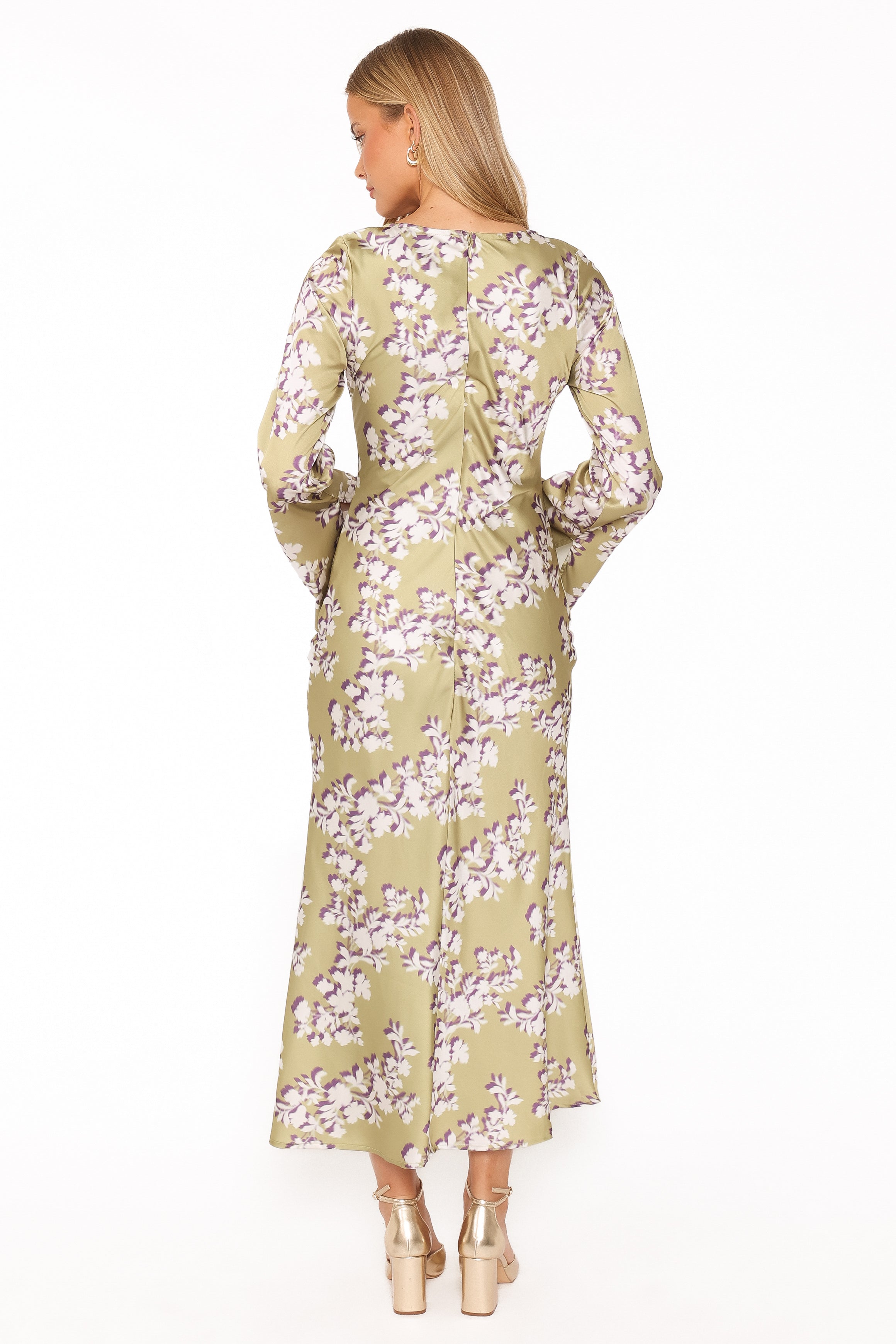 Maia Long Sleeve Maxi Dress - Green Rum Floral