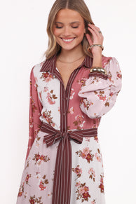 Maiden Long Sleeve Midi Dress - First Blush