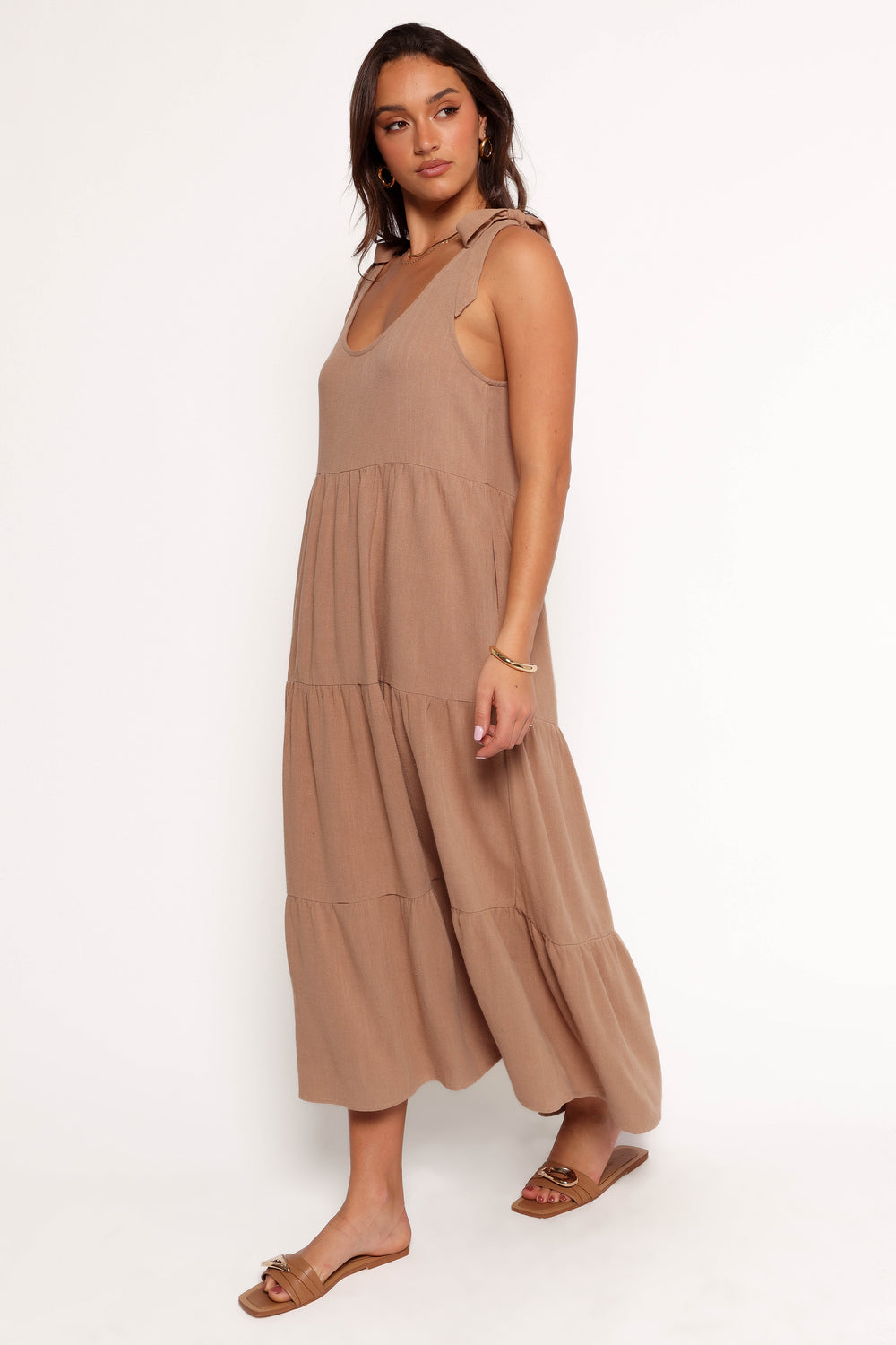 Collective Dress - Marcy Midi Dress - Mocha fifth image